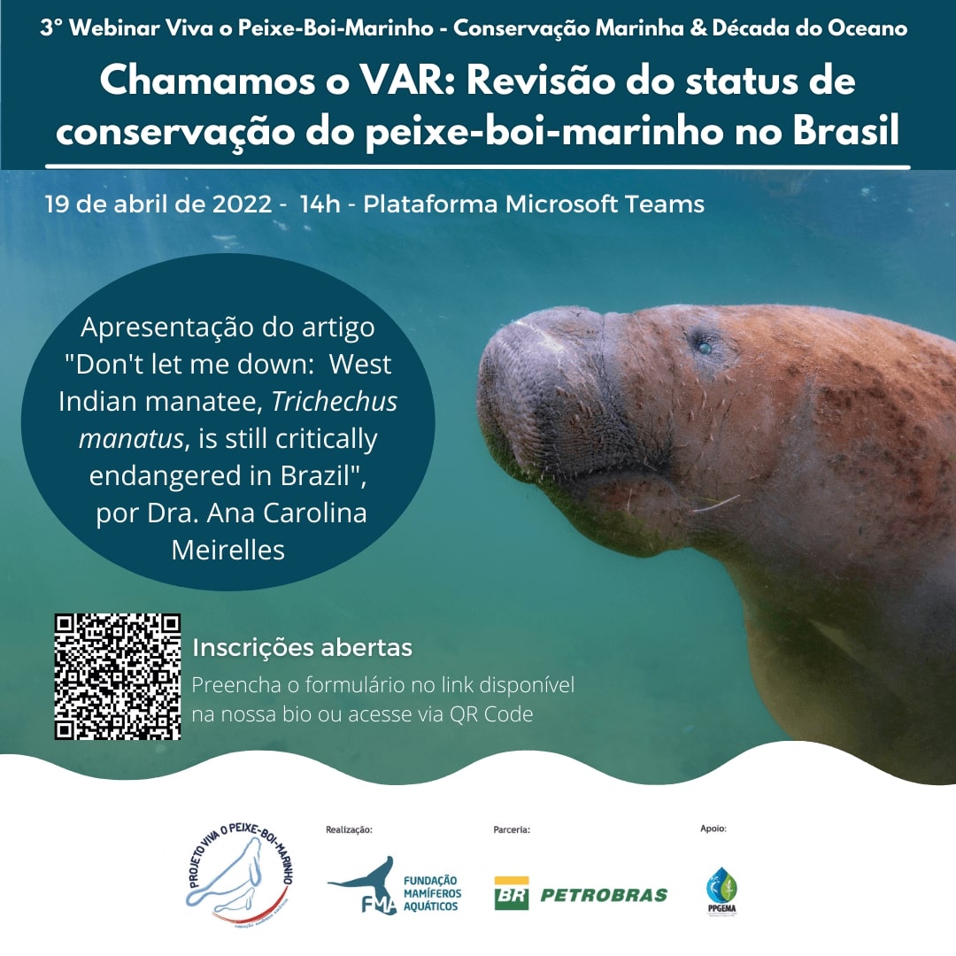 Imagem de 3º Webinar Viva o Peixe-Boi-Marinho discute status de conservação da espécie no Brasil