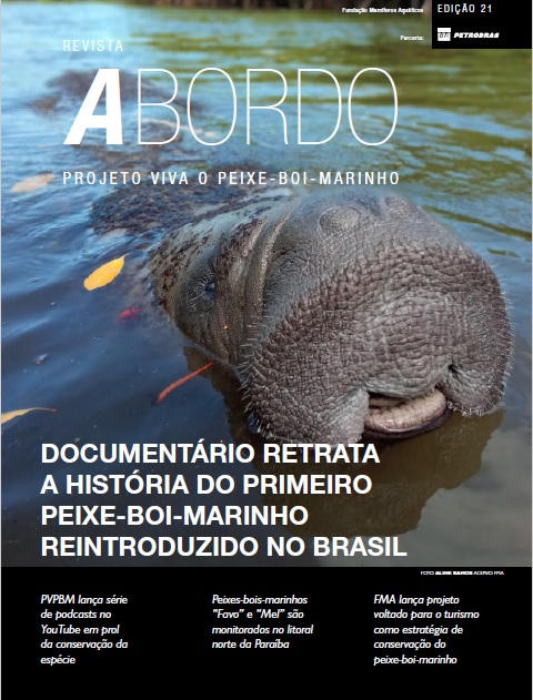 capa de Revista A Bordo - Projeto Viva o Peixe-Boi-Marinho 21ª Edição