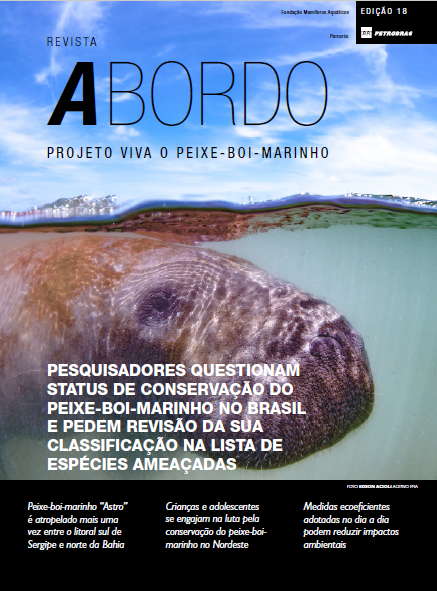 capa de Revista A Bordo - Projeto Viva o Peixe-Boi-Marinho - 18ª Edição