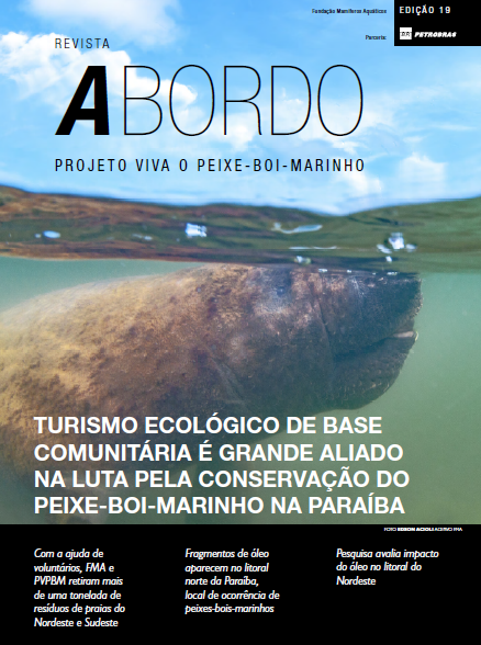 capa de Revista A Bordo - Projeto Viva o Peixe-Boi-Marinho - 19ª Edição