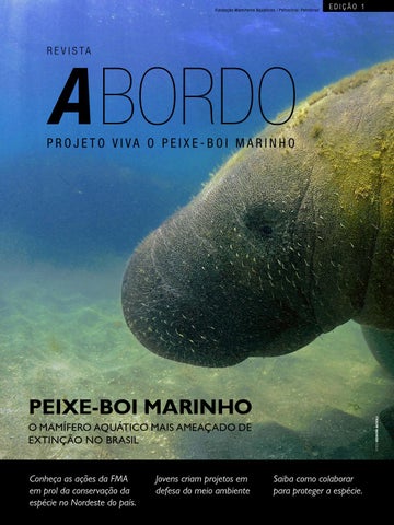 capa de Revista A Bordo - Projeto Viva o Peixe-Boi Marinho - 1ª Edição