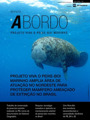 capa de Revista A Bordo - Projeto Viva o Peixe-Boi Marinho - 10ª Edição