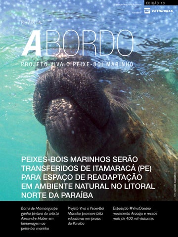 capa de Revista A Bordo - Projeto Viva o Peixe-Boi Marinho - 13ª Edição