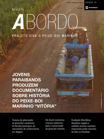 capa de Revista A Bordo - 15ª Edição - Projeto Viva o Peixe-Boi Marinho