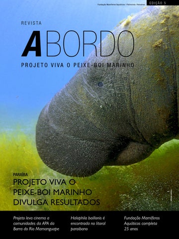 capa de Revista A Bordo - Projeto Viva o Peixe-Boi Marinho - 5ª Edição