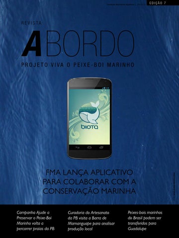 capa de Revista A Bordo - Projeto Viva o Peixe-Boi Marinho - 7ª Edição