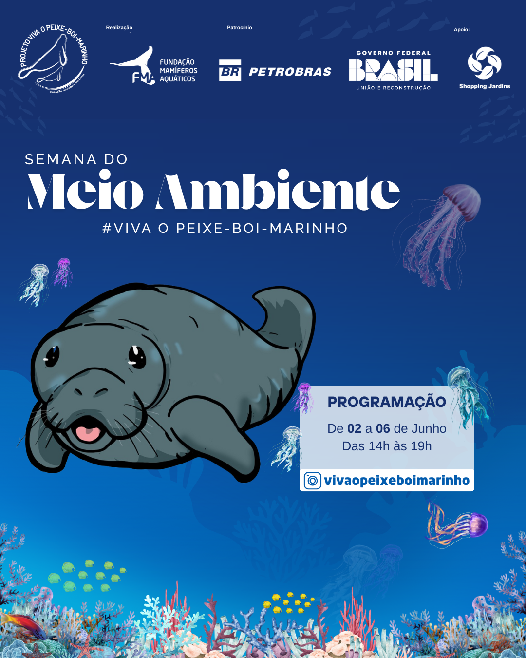 Semana do Meio Ambiente “Viva o Peixe-Boi-Marinho” promove união de instituições que trabalham em prol da preservação ambiental em Sergipe