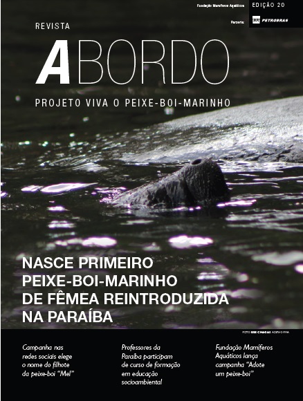 capa de Revista A Bordo - Projeto Viva o Peixe-Boi-Marinho 20ª Edição